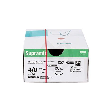 Sutures Supramid 36 Unités Couleur Noire Bbraun Dentalprive