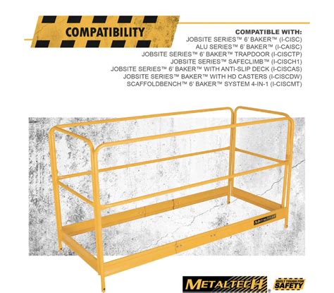 MetalTech I CISGRJP Jobsite Series Steel Guardrail System For Baker