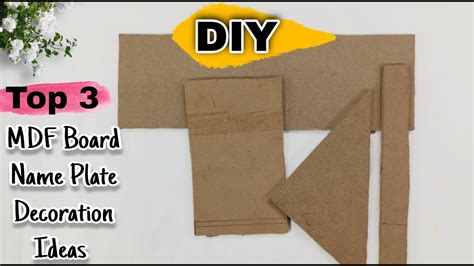 Top Diy Designer Name Plate With Mdf Board Craft Ideas Youtube