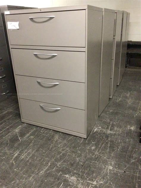 Lot Of 5 4 Drawer Lateral File Cabinets Govdeals