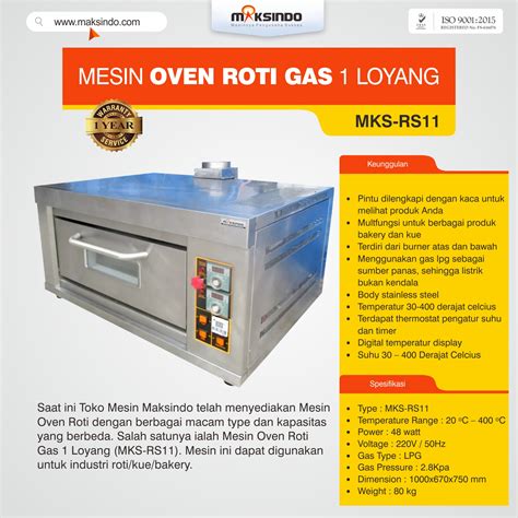 Mesin Oven Roti Gas Loyang Mks Rs Maksindo