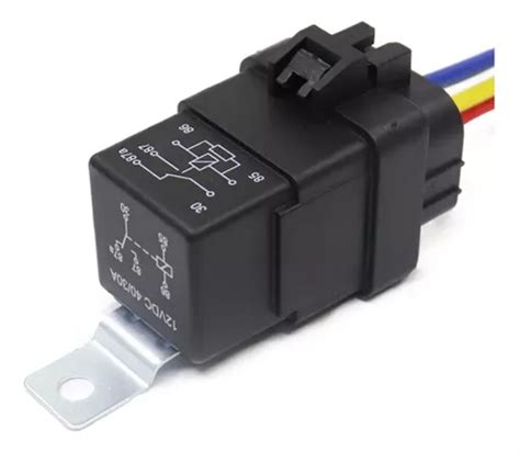 Relê Auxiliar Automotivo 4 Pinos Universal 12v 40a Chicote