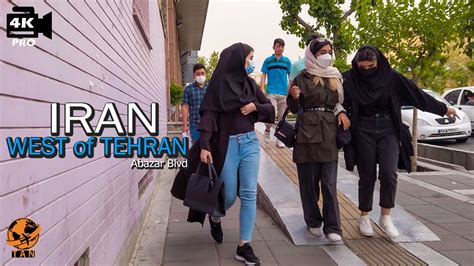 Tehran Iran Walking Tour On Abazar Blvd Street City Tour West Of Tehran