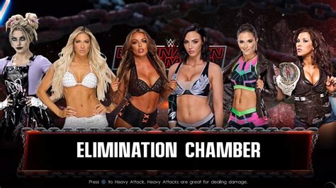 WWE 2K22 6 Women Elimination Chamber Full Match YouTube