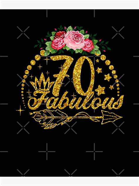 Woman 70 And Fabulous Happy 70th Birthday Matching Cute Poster For