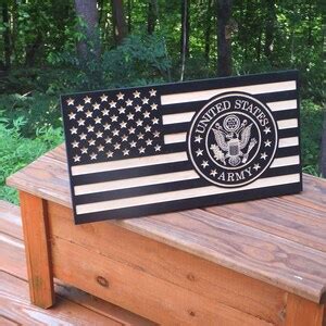 CNC Carved USA Flag, Wooden American Flag, USA Flag, Rustic Style Flag - Etsy