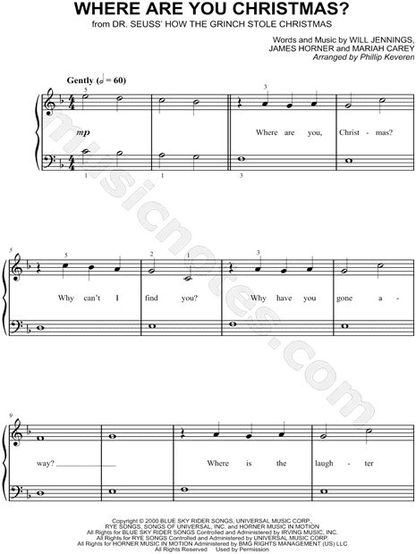 Phillip Keveren Where Are You Christmas Sheet Music Easy Piano In F Major Download