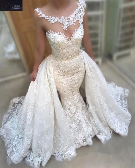 Buy Vintage Wedding Dress 2018 Lace Beaded Mermaid