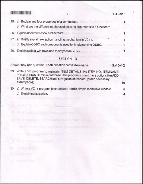 Bangalore University Bca Computer Science Bca 405 Visual