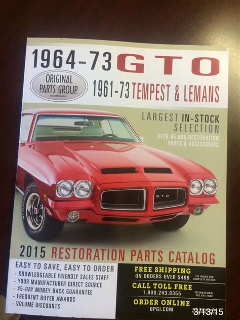 Pontiac Gto Parts Catalog