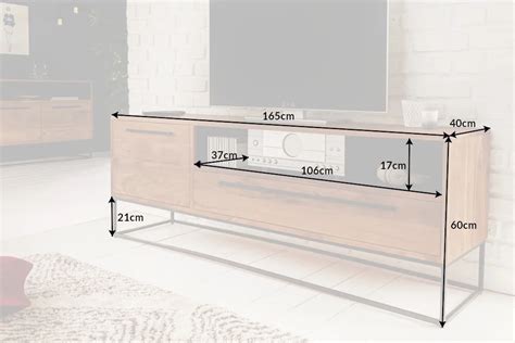 Komoda Rtv Straight Cm Drewno Akacjowe Fabryka Design