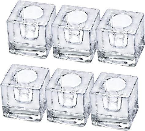 Joneray Clear Glass Candlestick Holders Taper Candle