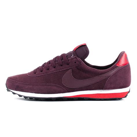 Mens Nike Elite Burgundy Redwhite Suede Running Trainers 444337 661 Ebay