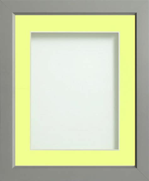 Ainsworth Grey 14x11 Frame With Lemon Bon Bon Mount Cut For Image Size