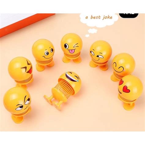 Jual BONEKA EMOTICON PERR GOYANG KEPALA EMOJI KARAKTER SPRING BOLA