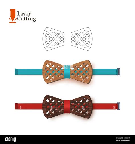 Modèle De Nœud Papillon Découpé Au Laser Silhouette Vectorielle Pour