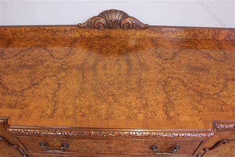 Queen Anne Style Burr Walnut Sideboard Server Antiques Atlas