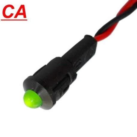 Piloto Led Verde Vca Con Cable Electronica Bf Sl