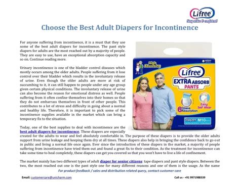 Ppt Choose The Best Adult Diapers For Incontinence Powerpoint