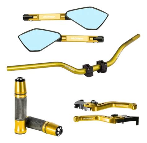 Kit Guidão Naked Manopla Manete Retrovisor Xj Stark Race Parcelamento sem juros