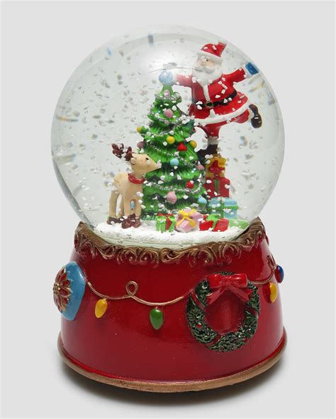 Riachuelo Globo De Neve Decorativo Rena Musical Vermelho Casa Riachuelo