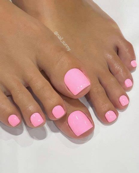 40 Trendy Pedicure Designs 2022 Barbie Pink Pedicure