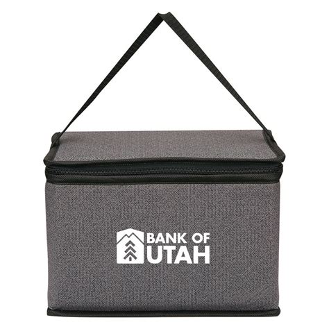 Heathered Non Woven Cooler Lunch Bag Personalization Available Positive Promotions