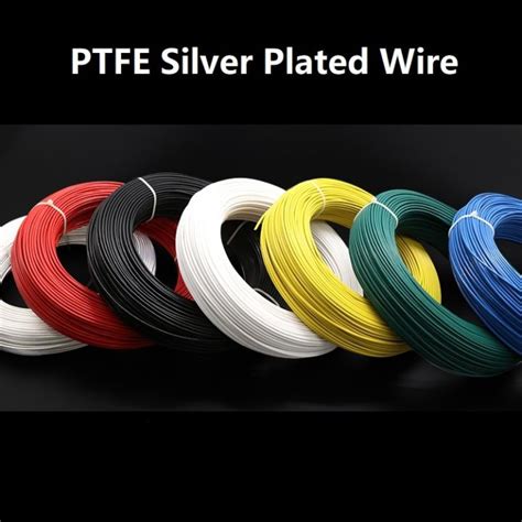 Awg Diameter Mm Silver Plated Teflon Ptfe Wire Silver Plated