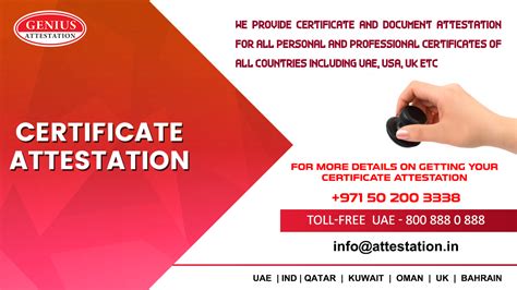 Attestation For Qatar Genius Attestation Document And Certificate