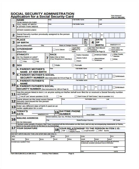 Pdf Application For Social Security Card Pdf Télécharger Download