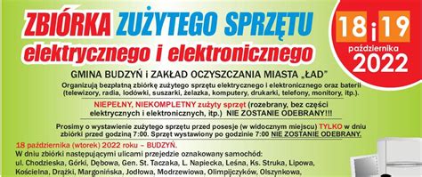 Zbiórka zużytego sprzętu elektrycznego i elektronicznego 2022 Gmina