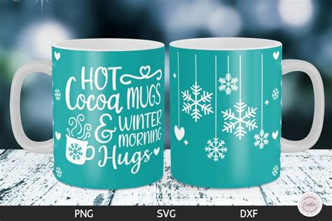 Hot Cocoa Christmas Mug Press Design Svg Sublimation Png