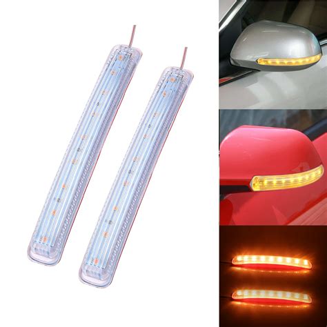 2PCS LED Car Turn Signal Light Auto Rearview Mirror Indicator Lamp Soft