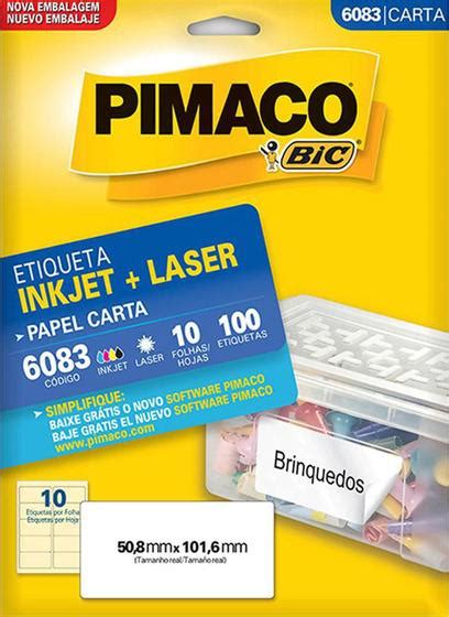 Etiqueta Ink Jet Laser Carta 6083 50 8 X 101 6 Mm 100 Etiquetas