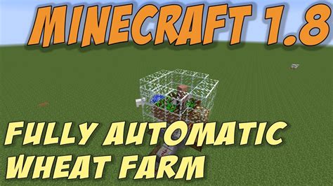 Minecraft 18 Fully Automatic Wheat Farm Youtube