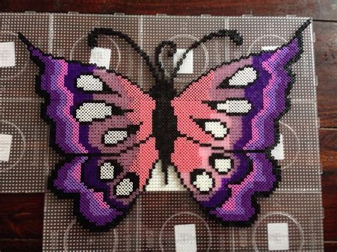 Sommerfugl Perler Bead Art Hama Beads Patterns Perler Bead Templates