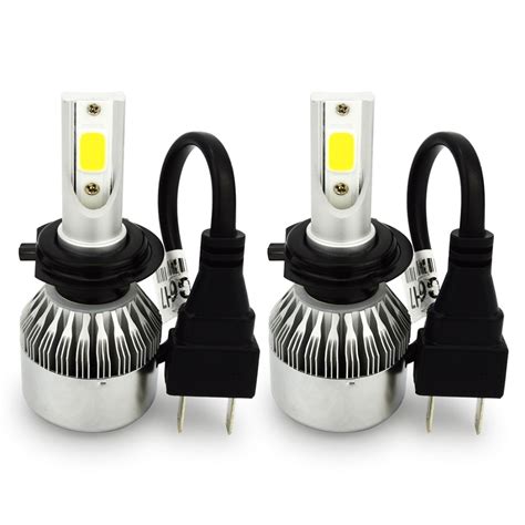 Safego 1set H7 72w COB LED Car Headlight Bulbs 7600LM Headlamp LED