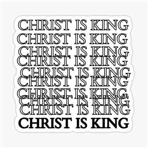 CHRIST IS KING Sticker For Sale By Travidas Redbubble