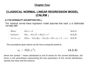 Statistical Assumptions For Slr