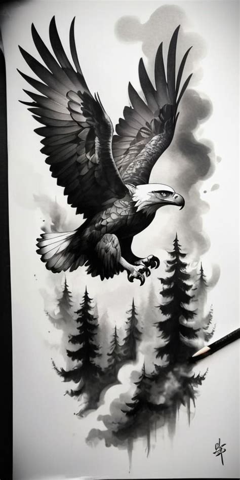 Pin By Toadtattooist On Birds In Forest Tattoos Eagle Tattoos