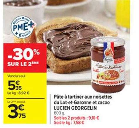 Offre P Te Tartiner Aux Noisettes Du Lot Et Garonne Et Cacao Lucien