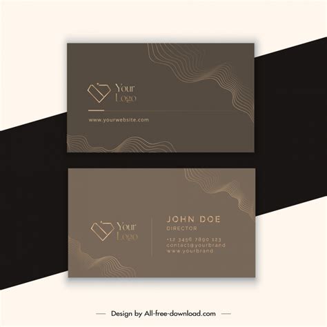 Business Card Template Elegant Luxury Dark Sparkling Decor Vectors Graphic Art Designs In