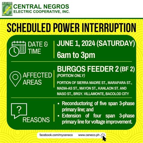 Advisory Central Negros Electric Cooperative Inc