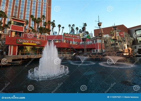 Treasure Island Hotel and Casino, Landmark, Town, Fountain, Water Feature Editorial Photo ...