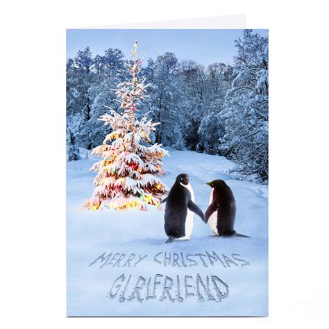 Buy Personalised Christmas Card Penguin Couple Girlfriend For Gbp 1 79 Card Factory Uk