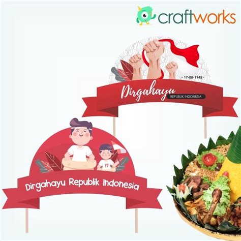 Jual Hut Ri Dirgahayu Agustus Cake Tumpeng Topper