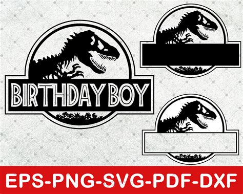 Dinosaur Birthday Boy Svg Fiesta De Cumpleaños De La Película Etsy España