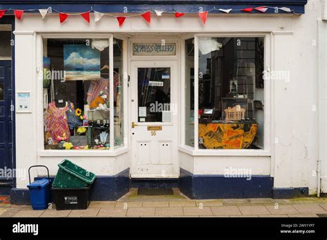 Old Fashioned Shop Window Display Of An Art And Curio Shop Called