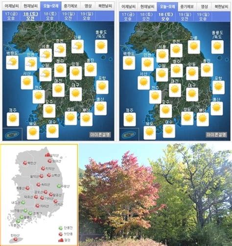 날씨 건조하고 일교차 큰 날씨단풍놀이 불조심 네이트 뉴스