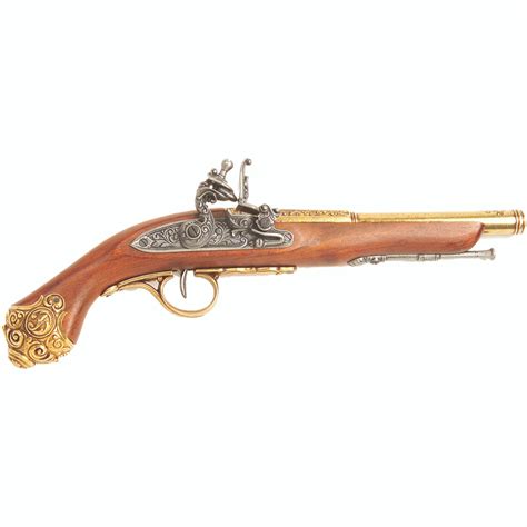 Kentucky Replica Flintlock Pistol Black - ReplicaWeaponry.com